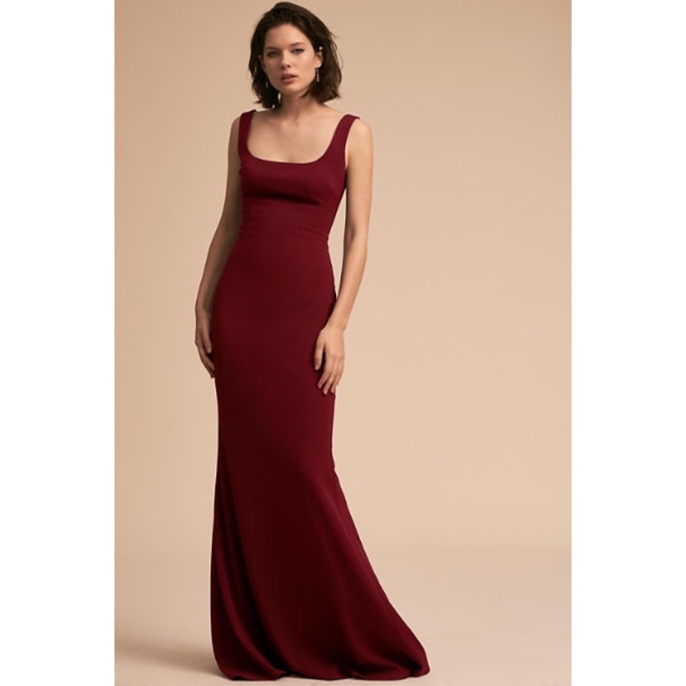 Burgundy Floor Length Formal Gown